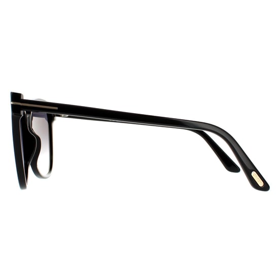 Tom Ford Cat Eye Womens Glänzend Schwarz Grau Gradient - Image 3