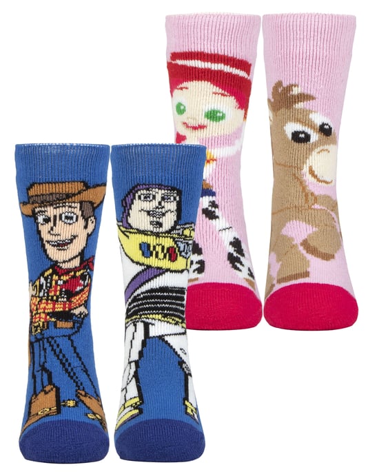 2 Paar Multipack Kinder Toy Story Socken | Wärmehalter | Neuheit Thermowarme Lustige Woody Disney Socken für Jungen - Toy Story - Image 1
