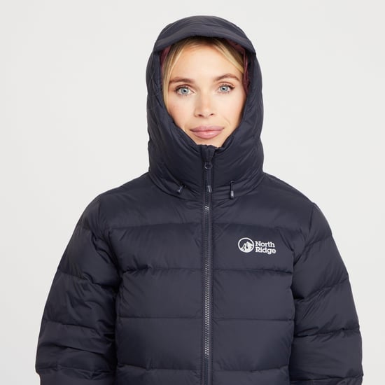 North Ridge Women's Tech Down II Insulated Puffer Jacket with Removable Adjustable Hood