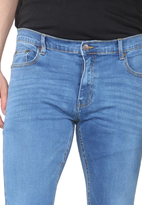 MYT Herren Skinny Fit Jeans Stretch Denim in Mittelblau - Image 4