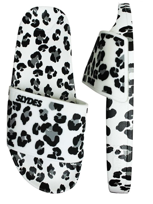 Slydes Blur Womens White/Black Sliders