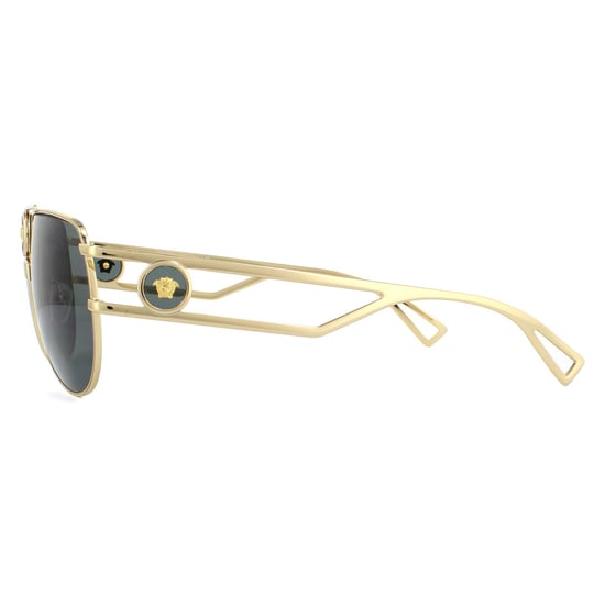 Versace Aviator Unisex-Sonnenbrille Gold Grau - Image 3
