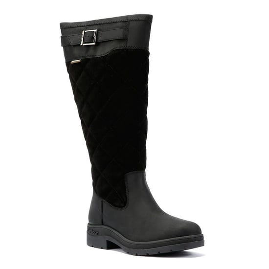 Barbour Oak Tall Wildleder/Leder Women's Schwarze Stiefel - Image 2