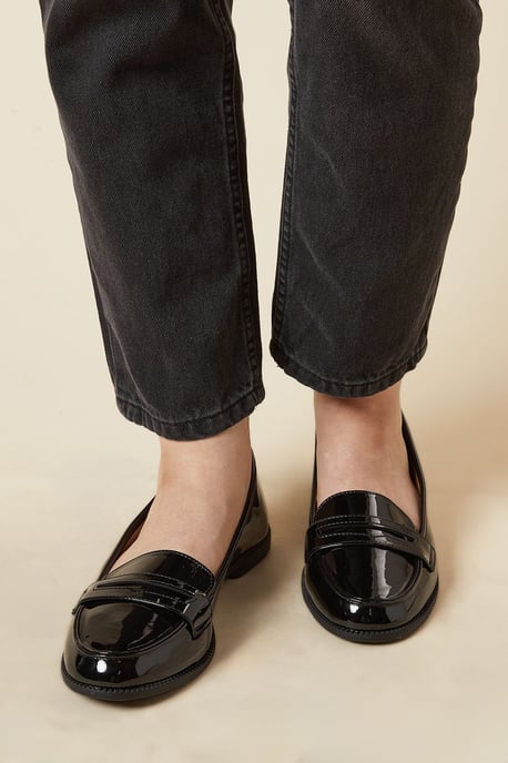 Dorothy Perkins Womens Loafer Flats Black Synthetic Day to Night Spring Summer - Image 2