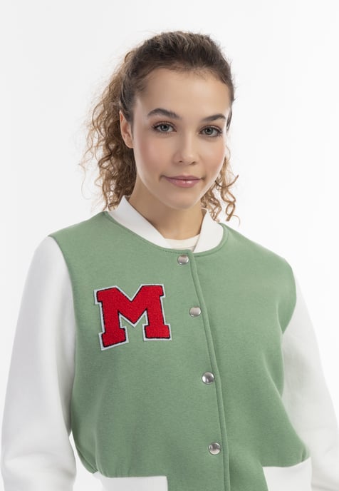 Mymo Collegejacke Damen hellgrün - Image 5