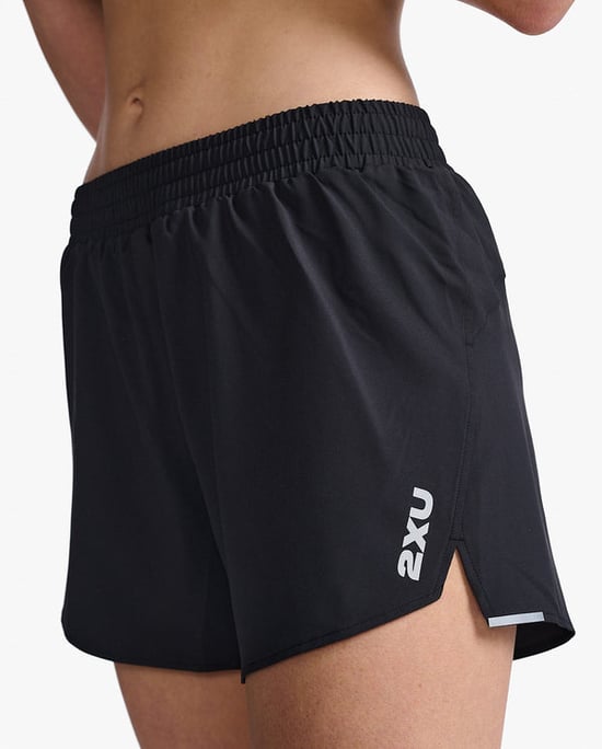 Aero 5 Inch Shorts Black/Silver Reflective