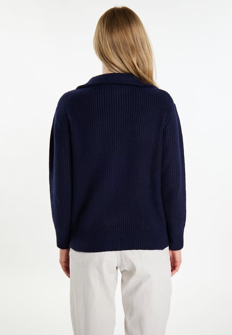 Dreimaster Strickjacke Damen Marine - Image 4