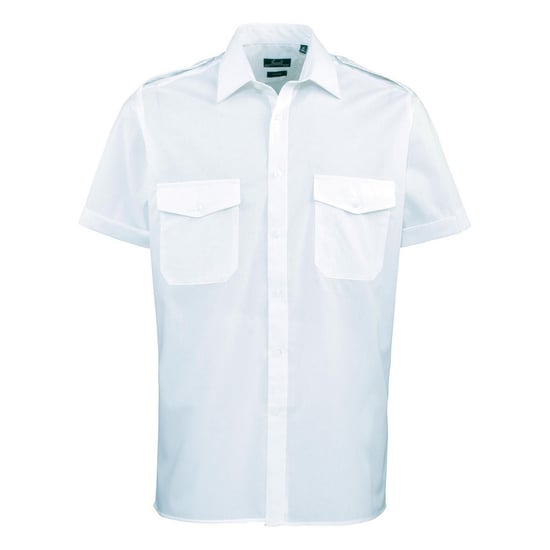 Premier - Pilotenhemd für Herren kurzärmlig (Hellblau) - Image 1