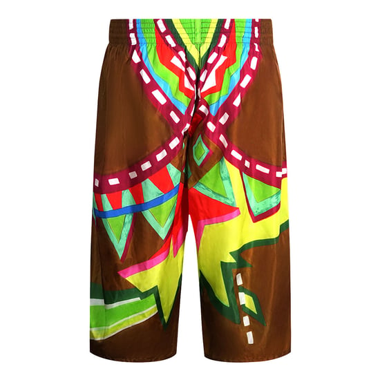 Dsquared2 Colourful Abstract Design Brown Over sized Swim Shorts - Image 2