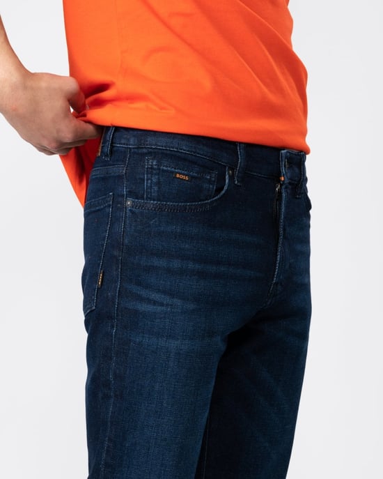 BOSS Orange Re.Maine Regular Fit Jeans aus dunkelblauem Comfort-Stretch-Denim - Image 5