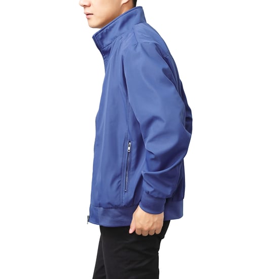 Herren Bomberjacke mit Stehkragen, ¨¹bergangsjacke f¨¹r den Herbst, l?ssige Sportjacke Blau - Image 6