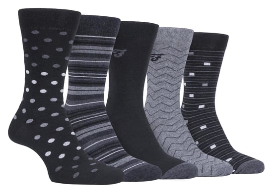 Farah - 5 Pack Herren dünn atmungsaktiv klassische Polka Dot gemusterten weichen Top Baumwolle Kleid Socken - FCS273BLKCHA (Polka Dot) - Image 1