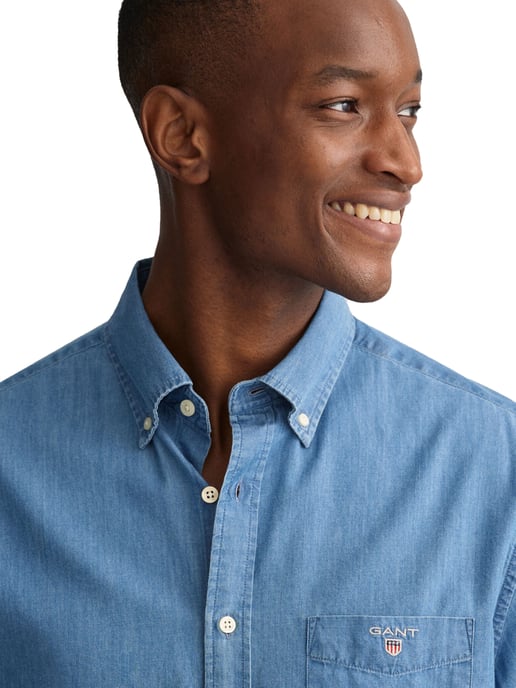 Gant Herren Regular Fit Hemd | Das Indigo Hemd - Image 3