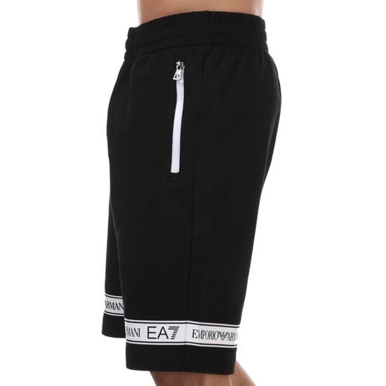 Men's Emporio Armani EA7 Tape Logo Jog Shorts in Black