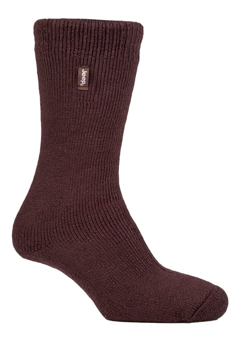 Mens Thermal Boot Socken für Winter | Jeep | Warm Heavy Duty Socken | Ideal für Wandern - Braun - Image 1