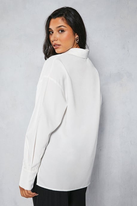 Oversized Double Pocket Detail Shirt