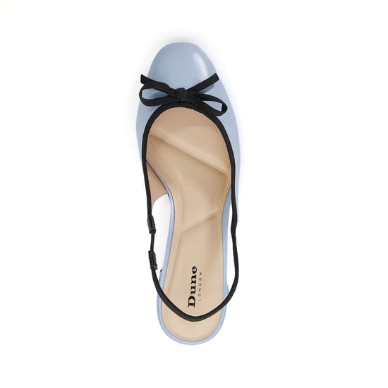 Dune Ladies Classy - Leather Block Heel Sling Back Courts