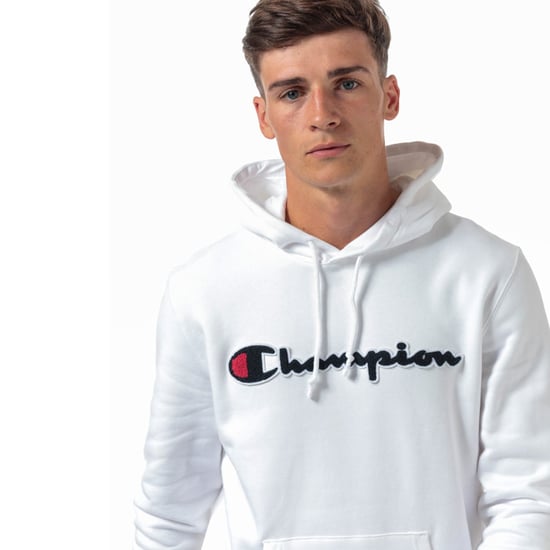Men's Champion Large Logo Hoody in White