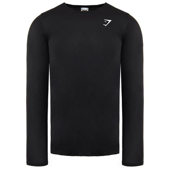 Gymshark Long Sleeve Crew Neck Mens Black Vital Top