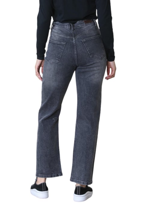 MYT Ladies Wide Leg High Waisted Jeans in Schwarz - Image 2