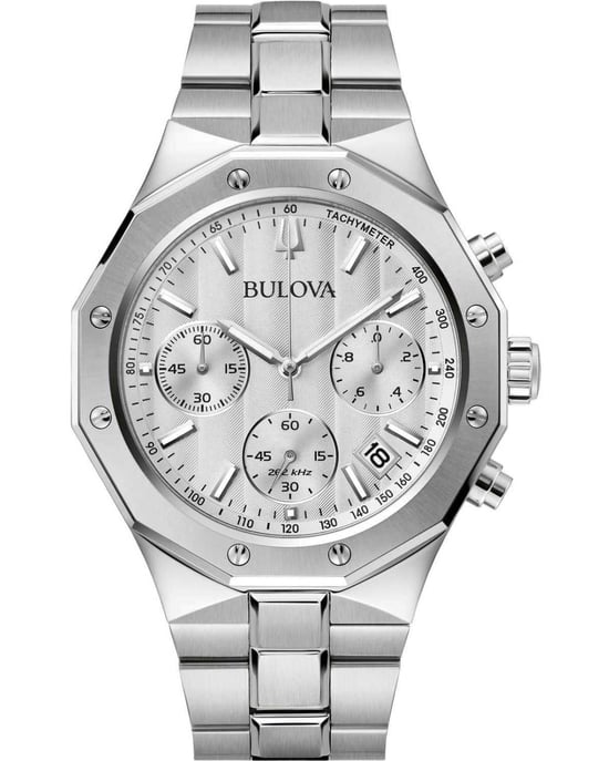 Bulova Precisionist Herren Silberuhr 96B408 - Image 1