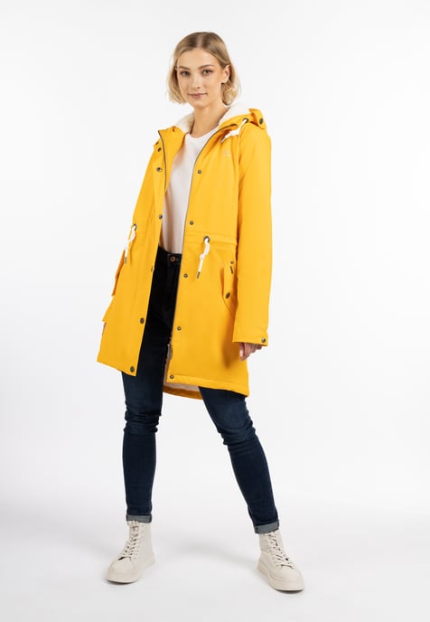 ICEBOUND Regenmantel mit Teddyfutter Damen Sonnengelb - Image 1