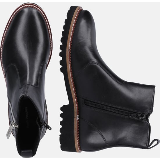 Hush Puppies Grace Zip Wildleder Damen Schwarz Stiefel - Image 6