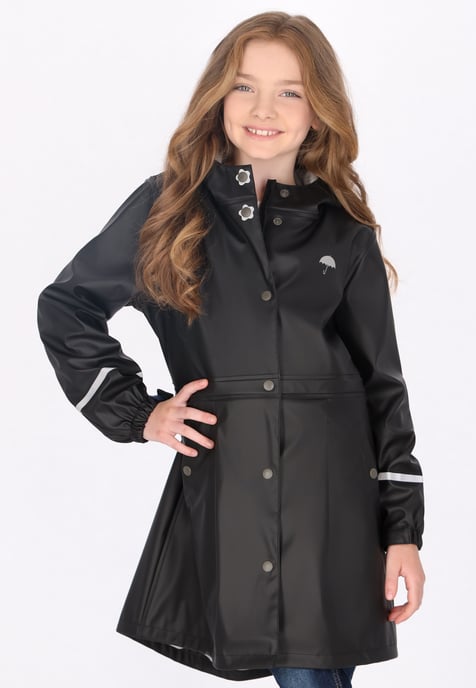 Schmuddelwedda Regenmantel Mädchen Schwarz - Image 3