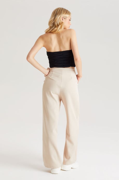 Stone Tailored Wide Leg Trousers