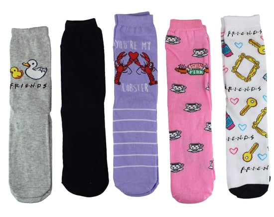 5 Paar Freunde Socken für Frauen | Lustig Niedlich Kleid Neuheit Freundschaft Socken | Freunde Geschenke - Freunde - Image 2
