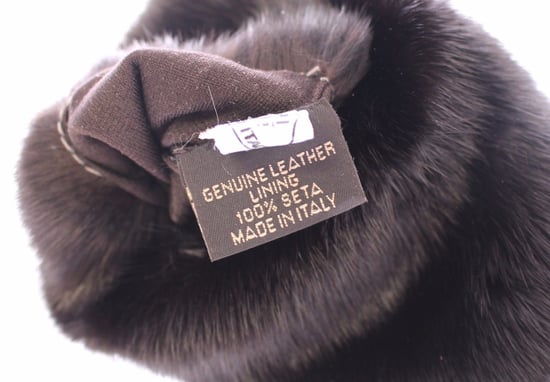 Dolce & Gabbana Women's Purple Mink Fur Goatkin Suede Leather Gloves (Gants en cuir de chèvre en fourrure violette) - Image 5