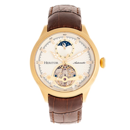 Heritor Automatik Gregory Semi-Skelettuhr mit Lederarmband - Image 1