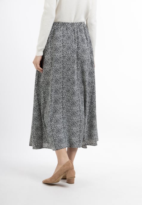 Dreimaster Maxirock Damen Schwarz Weiss - Image 4