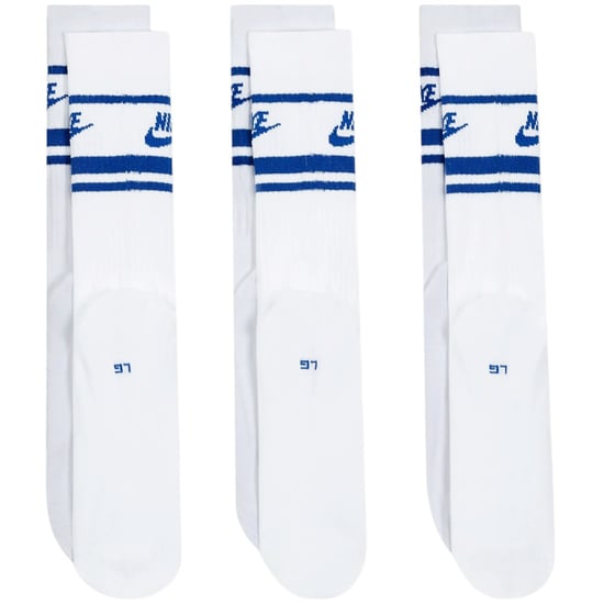 Nike DX5089 Unisex Dri-FIT Sportswear Everyday Essential Crew Socks (3 Pair) White