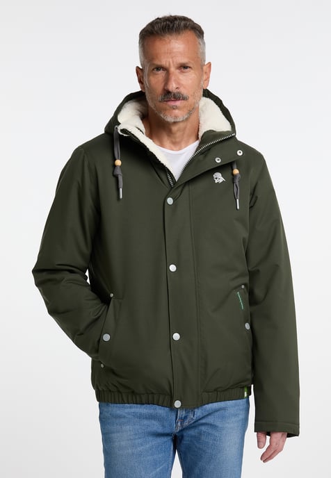 Schmuddelwedda Winterjacke aus recyceltem Polyester Herren dunkeloliv - Image 3