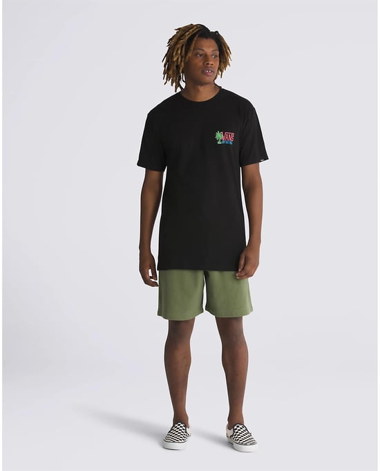VANS Palm Lines Kurzarm T-Shirt in Schwarz - Image 4