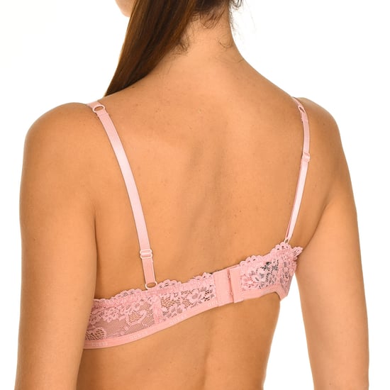 Women's underwired bra with elastic lace sides O0BC01PZ01C