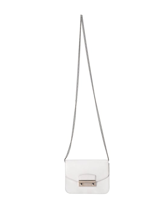 Furla Metropolis Umhängetasche aus weißem Leder - Image 1