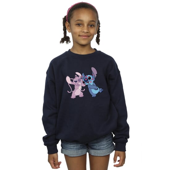 Disney Lilo & Stitch Kisses Sweatshirt für Mädchen (Marineblau) - Image 3