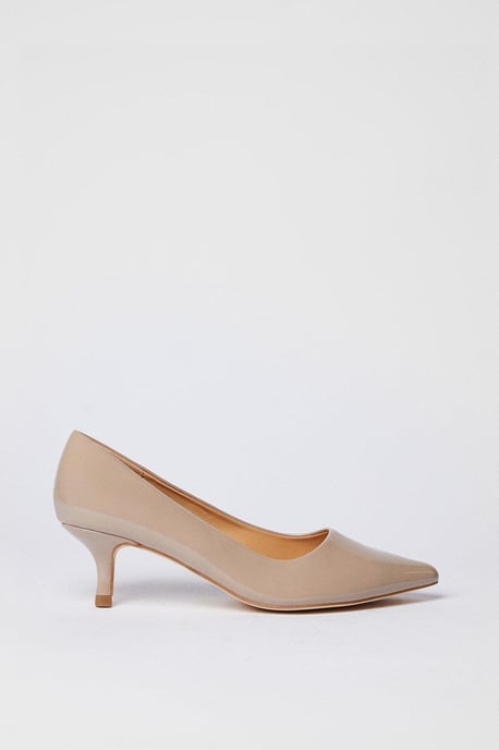 Dove Kitten Heel Court Shoes