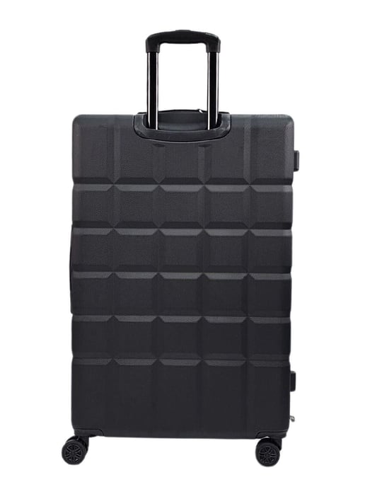 Black Hard Shell Classic Suitcase Set 8 Wheel Cabin Luggage Case Travel Bag
