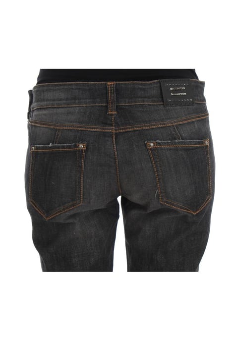 Ermanno Scervino Damen Graue Baumwoll Slim Fit Denim Jeans - Image 6