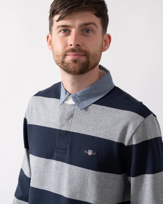 GANT Mens Regular Fit Chambray Stripe Heavy Rugger - Image 2