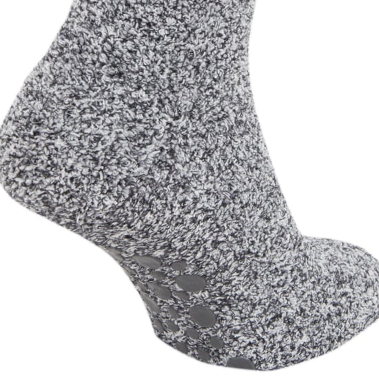 FLOSO Warme Herren Hausschuhsocken mit rutschfestem Gummi (grau) - Image 3