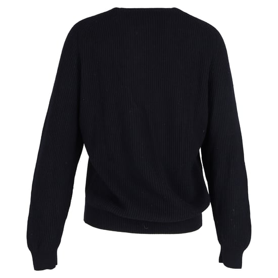 Hermès Geprägter Druck Strickpullover aus schwarzer Wolle - Image 3