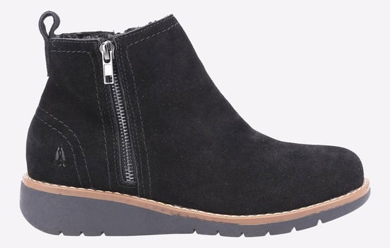 Hush Puppies Libby Damenstiefel Aus Schwarzem Wildleder - Image 1