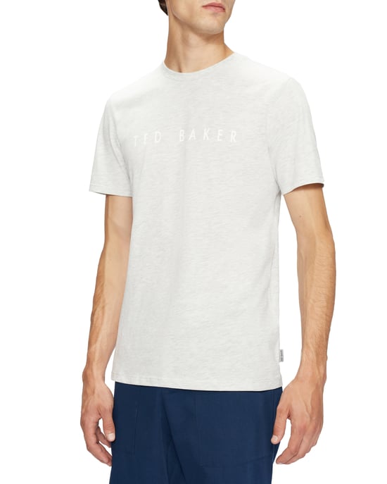 Ted Baker Broni Short-Sleeved Branded T Shirt, Grey