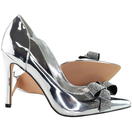 Ted Baker Orlila Kristall-Schleife Damen Silberne Pumps - Image 4