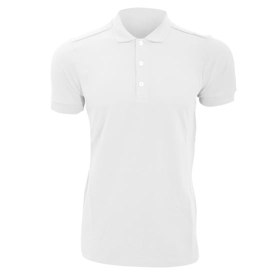 Russell Herren Stretch Kurzarm-Poloshirt (Weiß) - Image 2