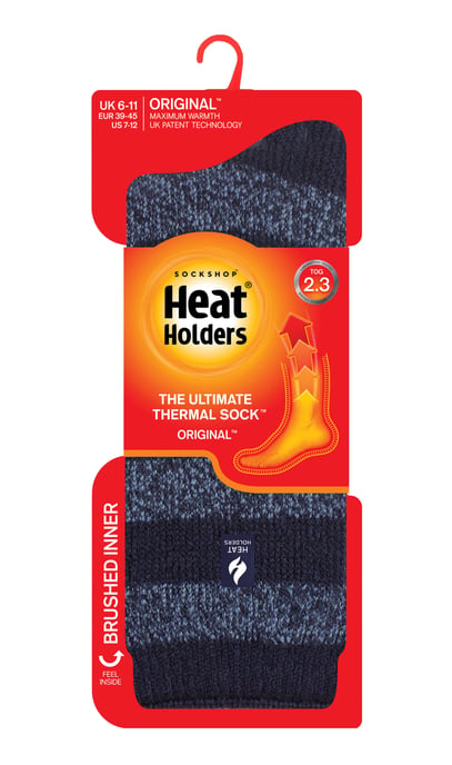 Wärmehalter - Herren Extra Dicke Thermosocken für den Winter | Warme Flauschige Fleece Isolierte Socken | Geschenke für Männer - Navy / Denim (Palermo) - Image 2